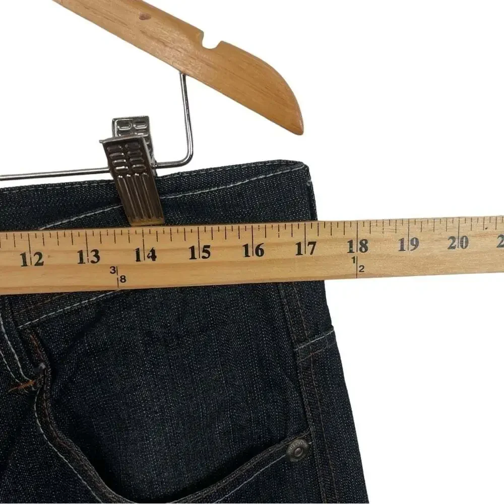 Streetwear Jeans 5ive Jungle High Rise Dark Wash Denim Straight Leg Structured